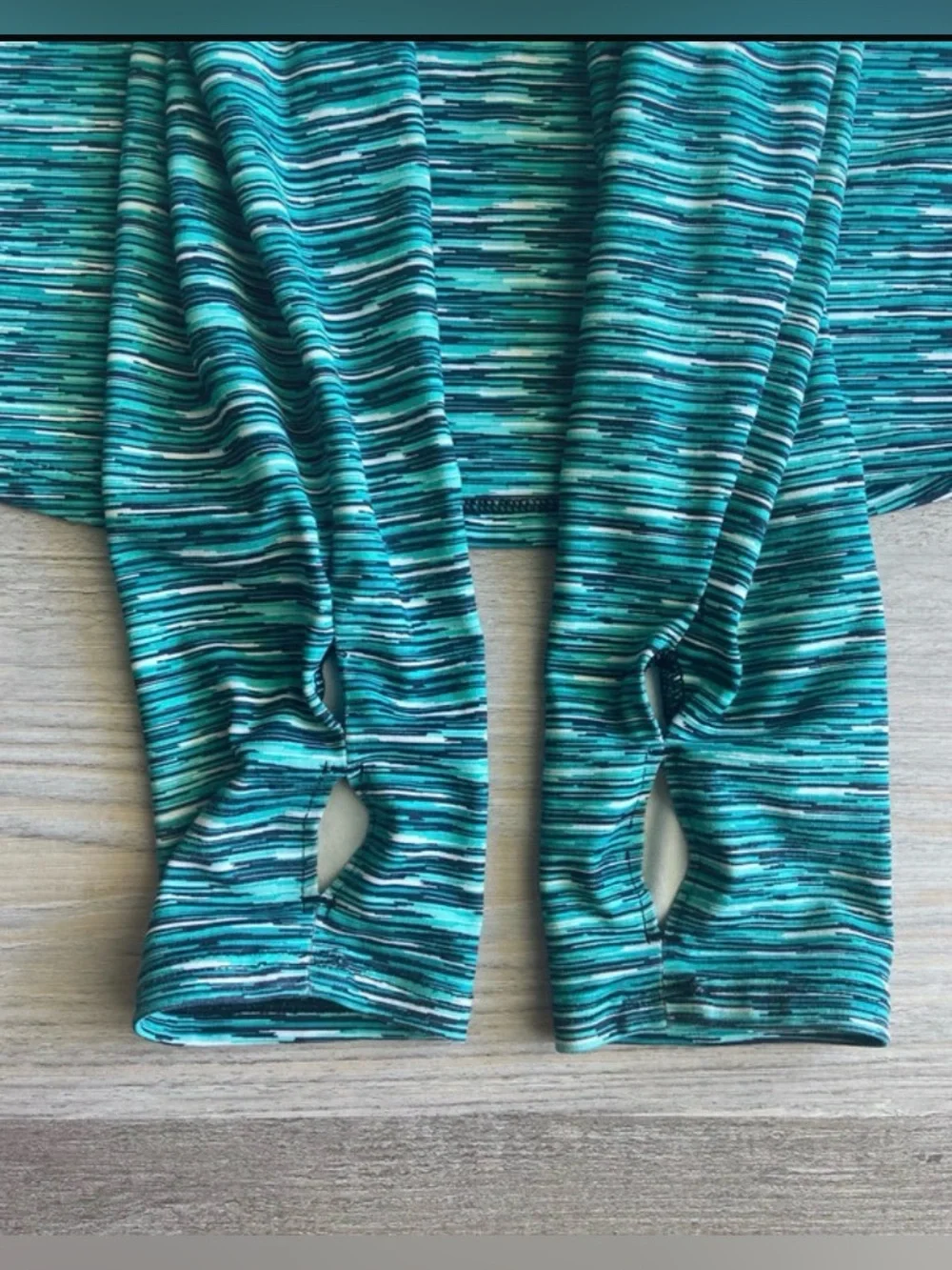 Justice Girls Teal Space-Dye Quarter-Zip Athletic Pullover Size 12